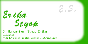 erika styop business card